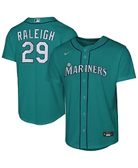 Nike Big Boys and Girls Cal Raleigh Teal Seattle Mariners Alternate Replica Jersey