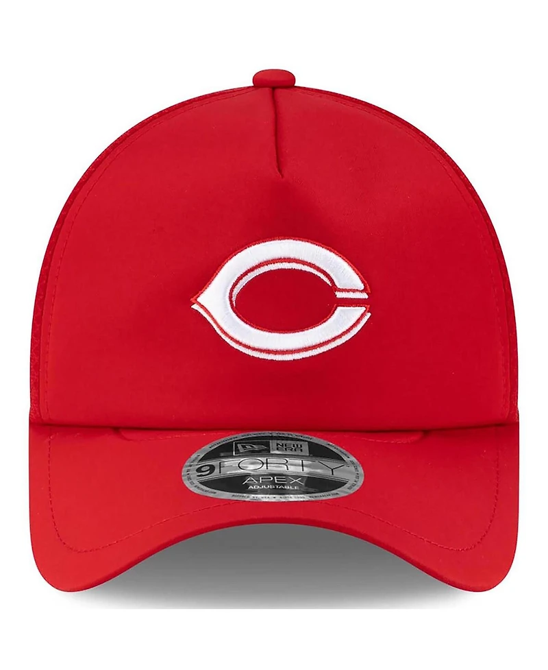 New Era Men's Cincinnati Reds 2026 Batting Practice Apex 9FORTY Adjustable Trucker Hat