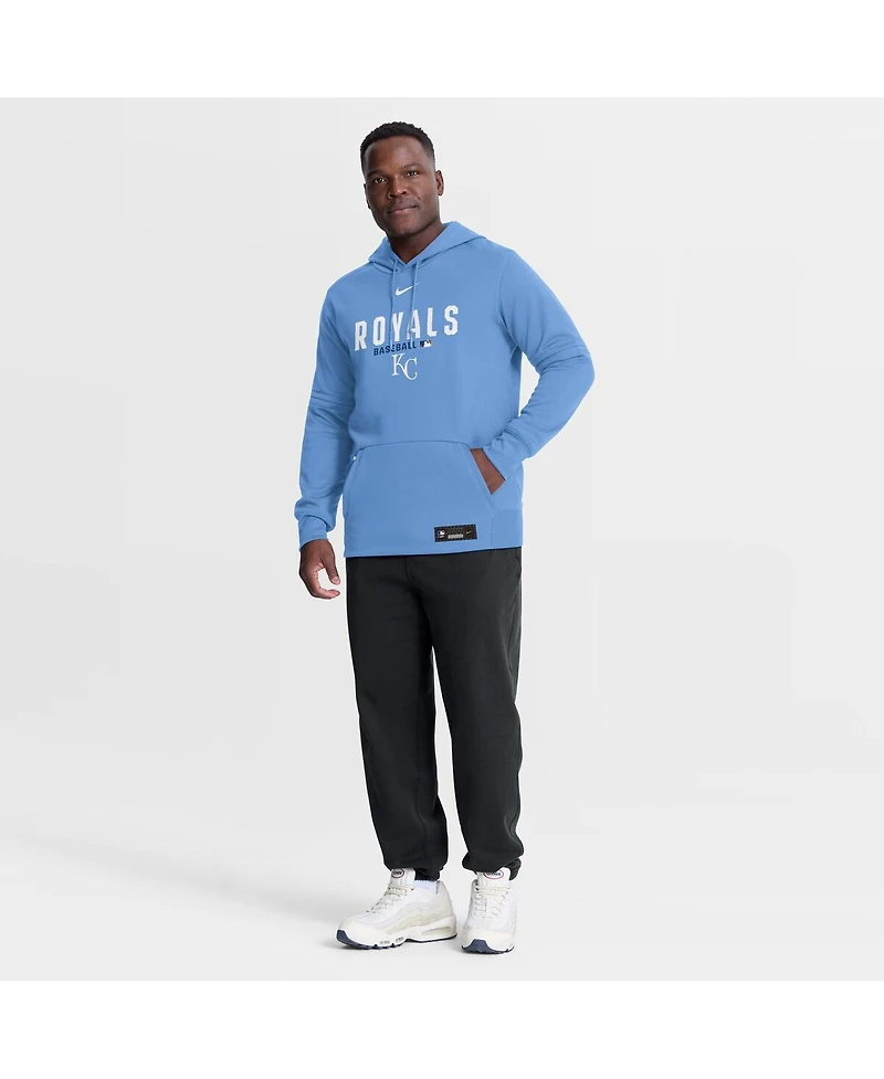 Nike Men's Light Blue Kansas City Royals Authentic Collection Therma-fit Hoodie