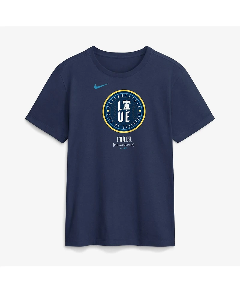 Nike Men's Navy Philadelphia Phillies City Connect Wordmark T-Shirt