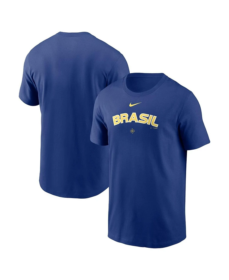 Nike Men's Royal Brazil Baseball 2026 World Baseball Classic Wordmark T-Shirt