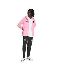 Adidas Men's Light Pink Inter Miami Cf Tiro Travel Full-Zip Hooded Windbreaker Jacket