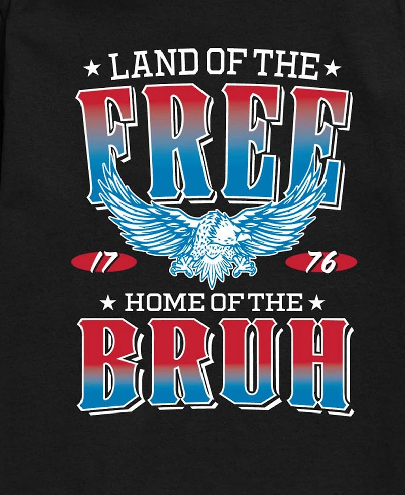 Instant Message Boys' 8-20 Land Of The Free Home Bruh Short-Sleeve Graphic T-Shirt