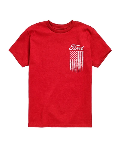 Hybrid Boys' 8-20 Ford Logo Americana Short-Sleeve Graphic T-Shirt
