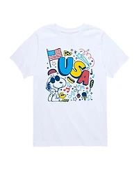 Peanuts Boys' Toddler 2T-5T Americana Doodles Short-Sleeve Graphic T-Shirt