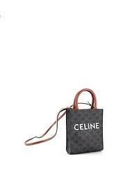 Pre-Owned Celine Mini Vertical Cabas Tote Triomphe Coated Canvas