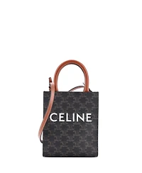 Pre-Owned Celine Mini Vertical Cabas Tote Triomphe Coated Canvas