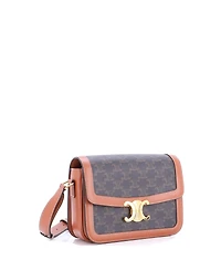 Pre-Owned Celine Medium Triomphe Shoulder Bag Triomphe Coated Canvas