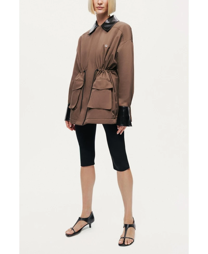 Nocturne Women's Contrast Collar Utility Jacket