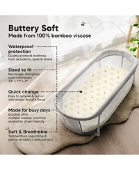 KeaBabies 2-Pack Isla Waterproof Bassinet Sheets for Boy, Girl, Baby Fitted Mattress Protector Cover