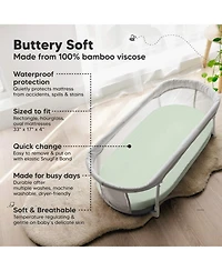 KeaBabies 2-Pack Isla Waterproof Bassinet Sheets for Boy, Girl, Baby Fitted Mattress Protector Cover