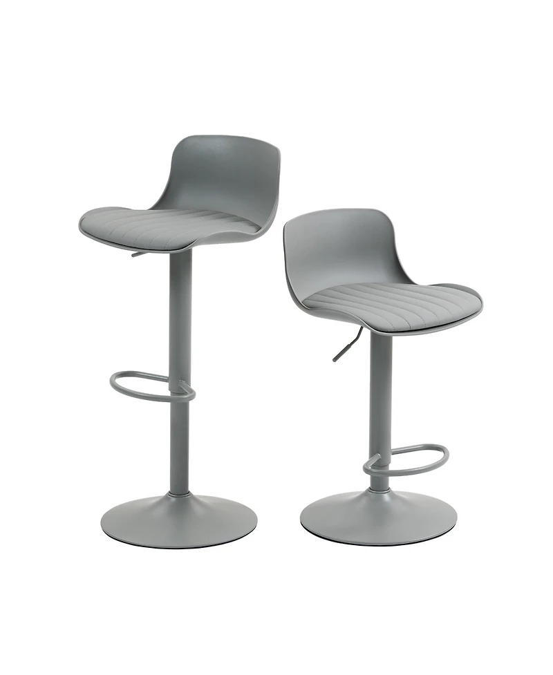 Clihome Bar Stools Set of 2 – Modern Pu Leather Counter Height Barstools with Back