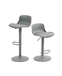 Clihome Bar Stools Set of 2 – Modern Pu Leather Counter Height Barstools with Back