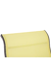 Clihome Outdoor Swing Glider Chair, Patio Mesh Rocking Chair with Steel Frame for Backyard, Garden and Porch, Beige