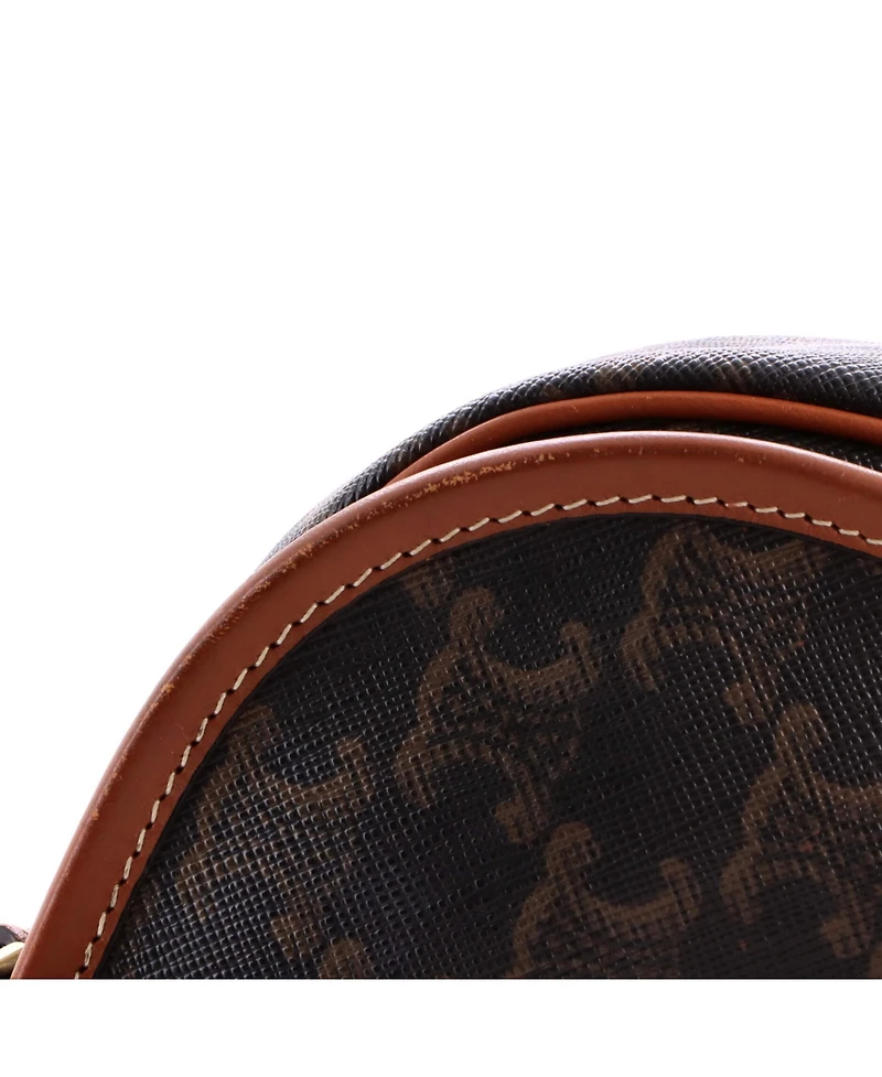 Pre-Owned Celine Medium Folco Bag Triomphe Coated Canvas