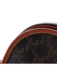 Pre-Owned Celine Medium Folco Bag Triomphe Coated Canvas