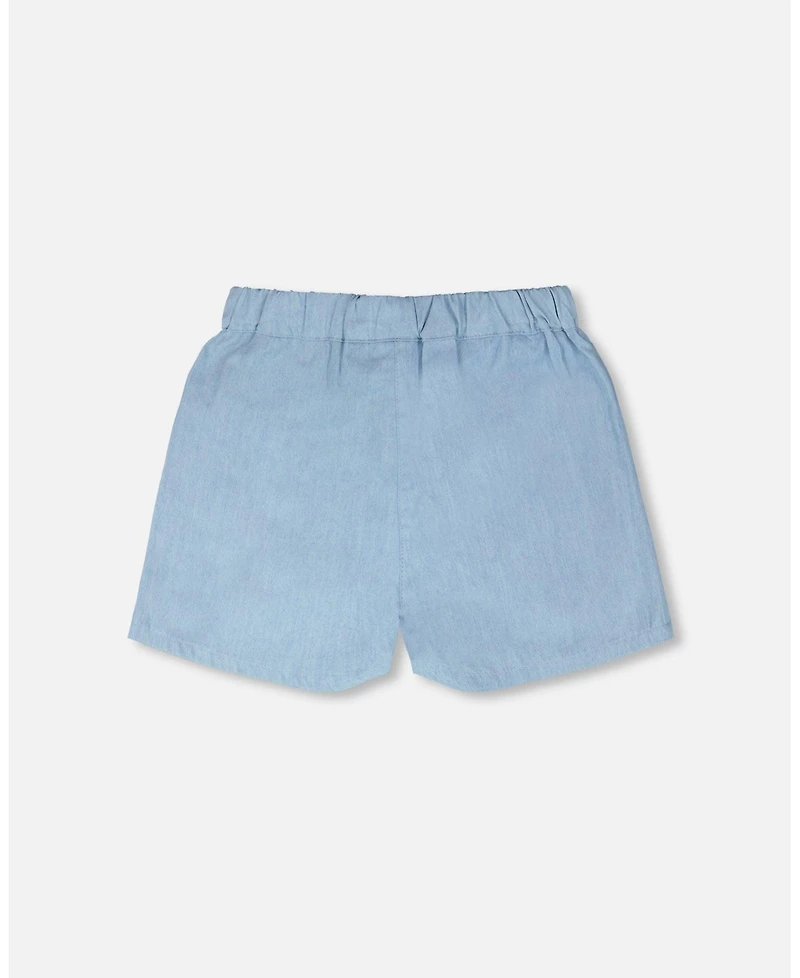 Deux par Deux Girl Chambray Shorts - Child