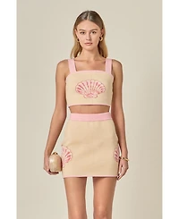 English Factory Women's Sea Shell Sleeveless Knit Top