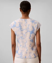 Calvin Klein Women's Short-Sleeve Classic-Fit Crew-Neck Twist Top