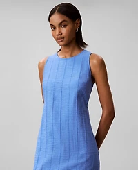 Calvin Klein Women's Sleeveless Crew-Neck Long Shift Dress