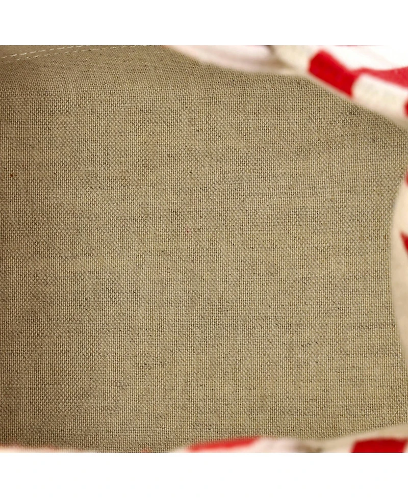 Pre-Owned Celine Small Cabas Thais Tote Triomphe Striped Canvas