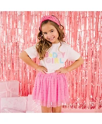 Sweet Wink Baby Girls Birthday Rhinestone Patch Short Sleeve T-Shirt