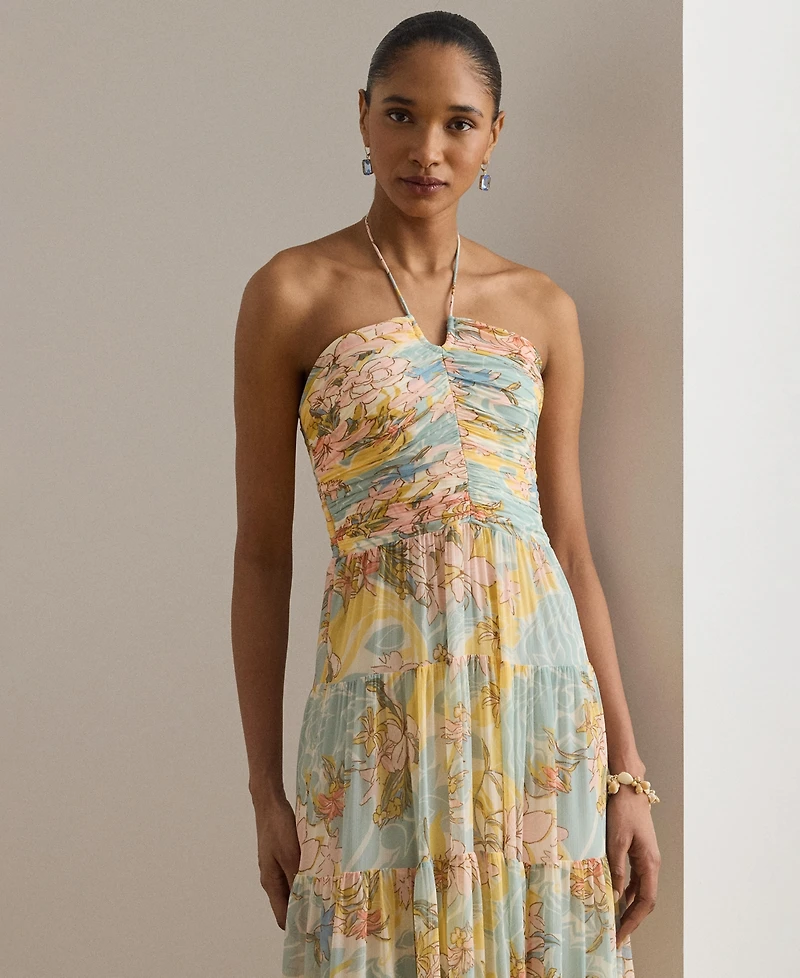 Lauren Ralph Women's Floral Print Tiered Maxi Dress