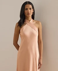 Lauren Ralph Women's Halter-Neck Midi Dress