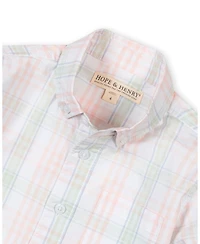 Hope & Henry Boys Organic Long Sleeve Stretch Poplin Shirt