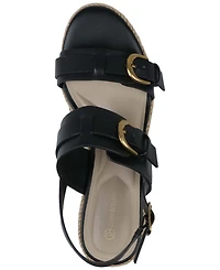 Giani Bernini Women's Talleyy Buckle Wedge Heel Sandals, Macy's Exclusive