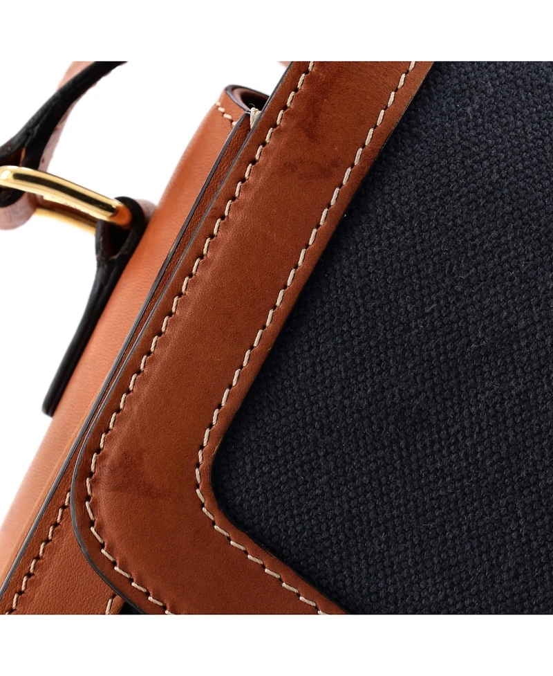 Pre-Owned Celine Medium Triomphe Shoulder Bag Canvas with Leather