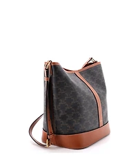 Pre-Owned Celine Medium Bucket Bag Triomphe Coated Canvas