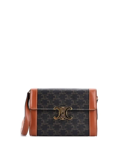 Pre-Owned Celine Small Triomphe Crossbody Bag Triomphe Coated Canvas