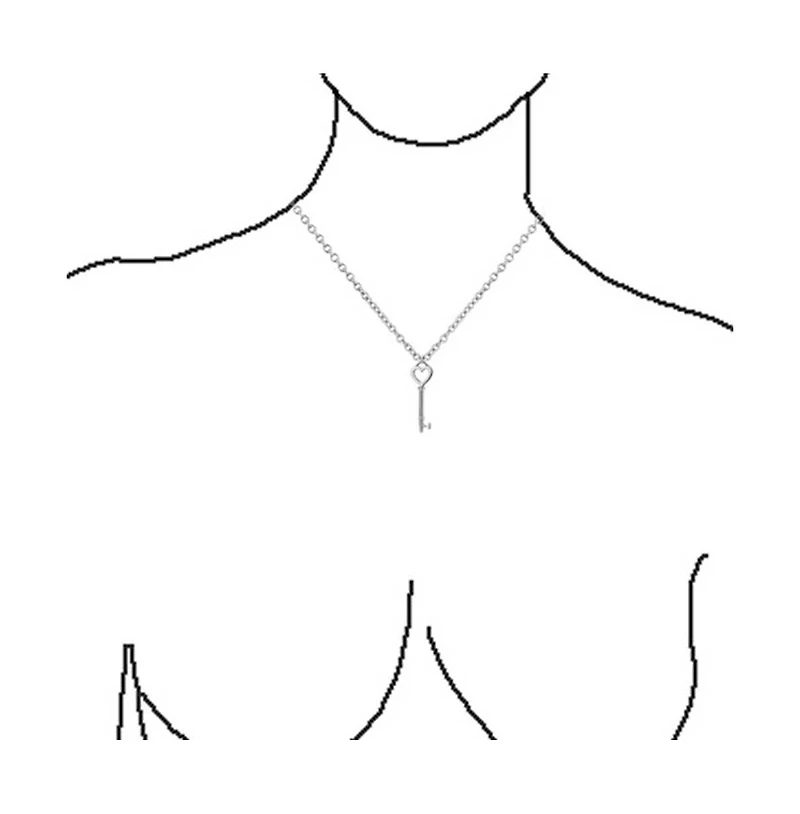 Bling Jewelry Romantic Key to Her Heart Pendant Necklace Gold Plated .925 Sterling Silver