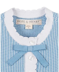 Hope & Henry Little and Big Girls' Organic Button Front Tank Sweater Dress