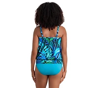 ShapeSolver Sport by Mimi Flamingo Women's Tropical-Print High-Neck Tankini Top