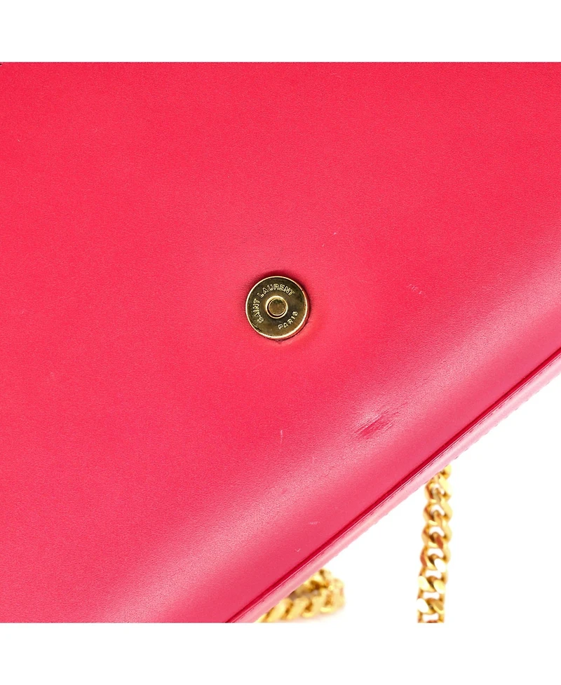 Pre-Owned Saint Laurent Medium Classic Monogram Tassel Crossbody Bag Leather