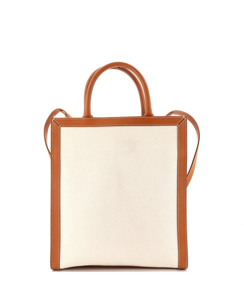 Pre-Owned Celine Small Vertical Cabas Tote Canvas with Leather