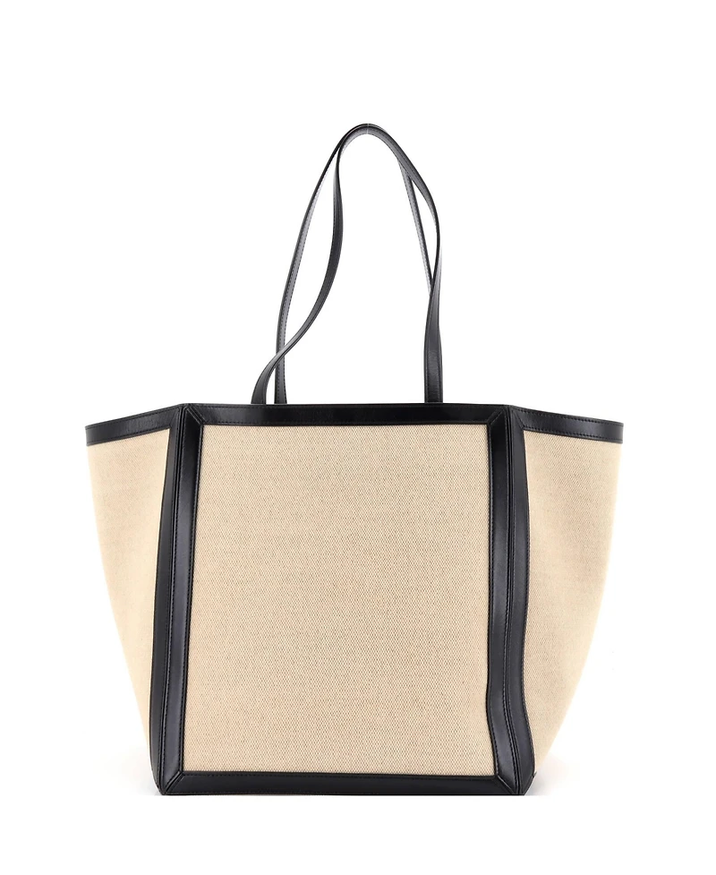 Pre-Owned Celine Large Vertical Square Cabas Tote Canvas with Leather