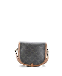 Pre-Owned Celine Medium Folco Bag Triomphe Coated Canvas