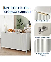 gaomon 55" Fluted Buffet Cabinet with Storage