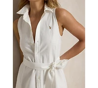 Polo Ralph Lauren Women's Sleeveless Point Collar Shirt Dress