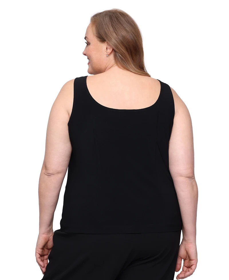 Alex Evenings Plus Scoop Neck Top and Jacket Twinset Dress