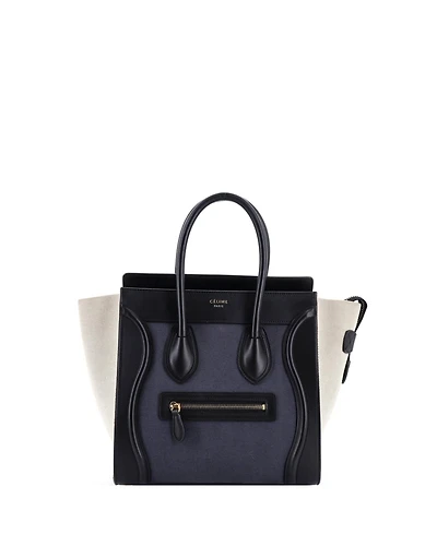 Pre-Owned Celine Mini Luggage Bag Canvas and Leather