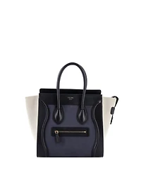 Pre-Owned Celine Mini Luggage Bag Canvas and Leather