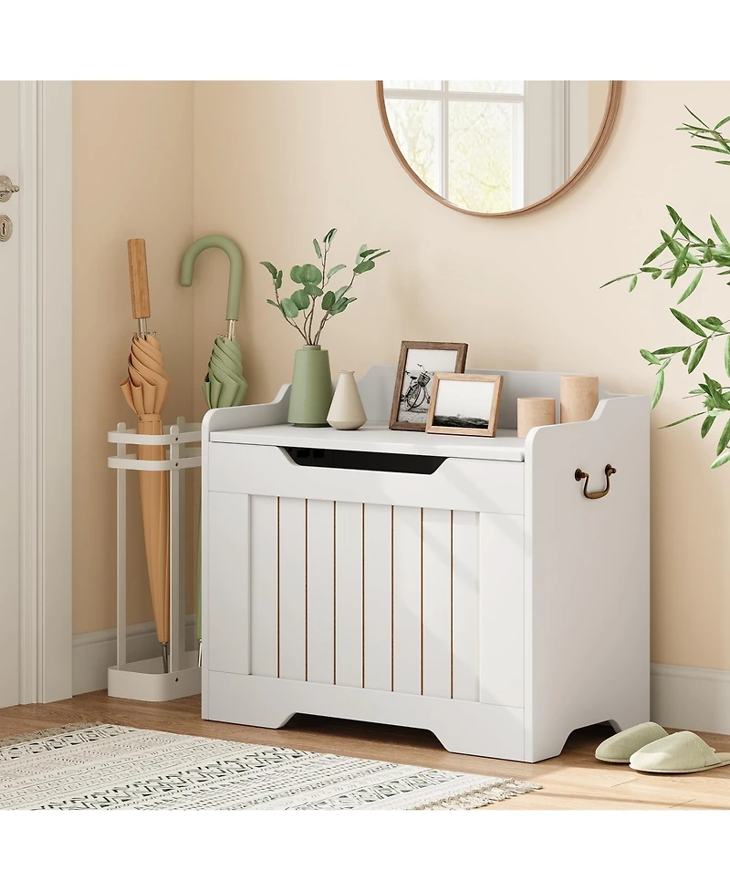 gaomon 24.8" Wooden Kids Toy Chest and Multi-Functional Storage Bench