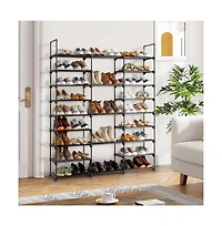 gaomon 9-Tier Stackable Shoe Rack Organizer, Holds 50 Pairs