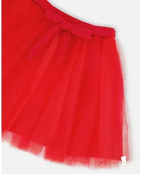Deux par Deux Little Girls Mesh and Eyelet Skirt