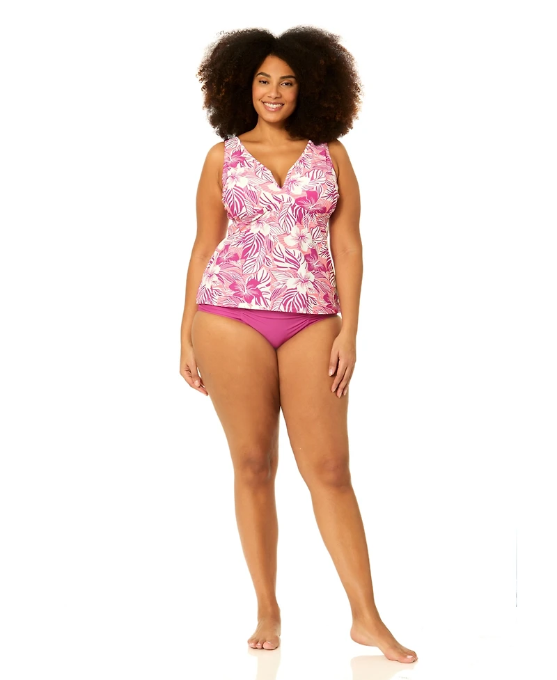 Raisins Curve Plus Tanzania Adjustable-Strap Swim Tankini Top
