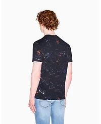 A|X Armani Exchange Men's Short Sleeve Floral Print T-Shirt